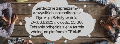 Spotkanie z Dyrekcją Szkoły