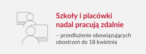 Do 18 kwietnia br. zostały przedłużone wszystkie obowiązujące zasady ograniczonego funkcjonowania szkół i placówek.