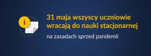 31 maja wszyscy uczniowie wracają do nauki stacjonarnej