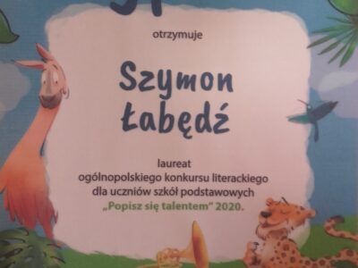 Szymon Łabędź laureatem Ogólnopolskiego Konkursu Literackiego