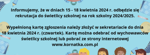 Rekrutacja do świetlicy