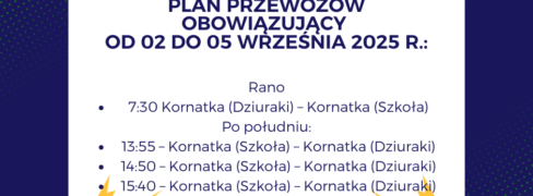 PRZEWOZY SZKOLNE 02 do 05 września 2025 r