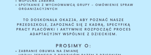 DZIEŃ OTWARTY W PRZEDSZKOLU